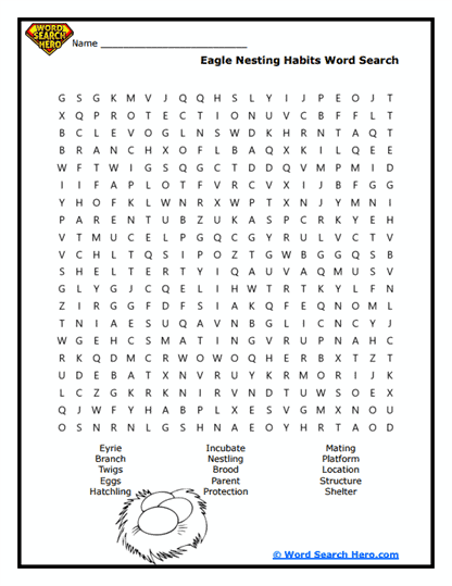 Nesting Instincts Word Search