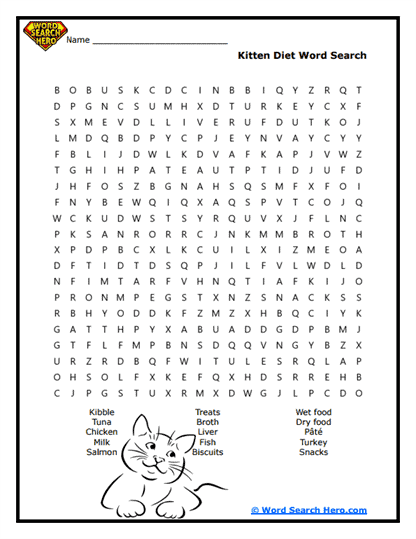 Tasty Treats Word Search