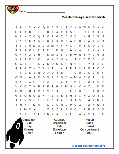 Puzzle Storage Word Search