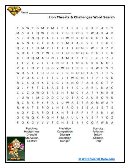 Survival Struggles Word Search