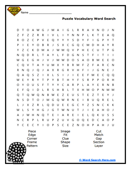 Pieces Terms Word Search