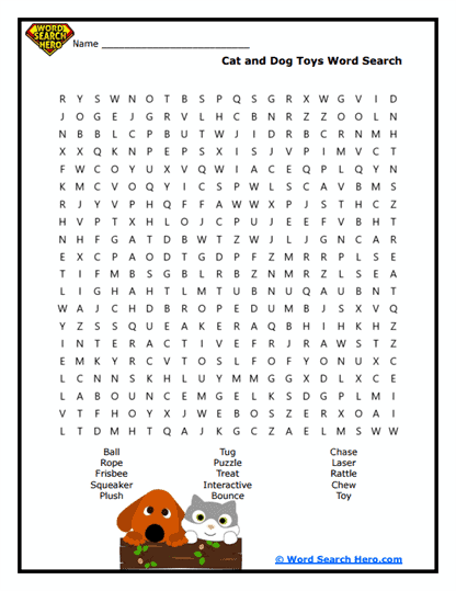 Toy Time Word Search