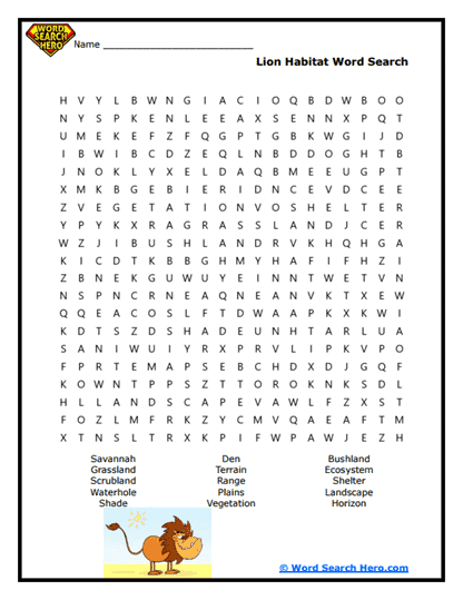 Roaming Grounds Word Search