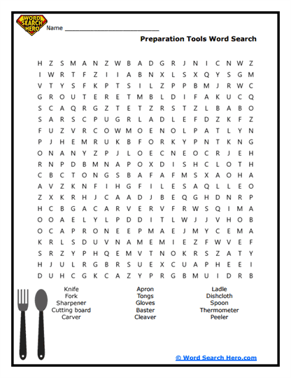 Tool Hunt Word Search