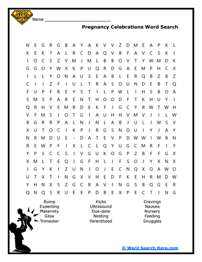 Pregnancy Joy Word Search