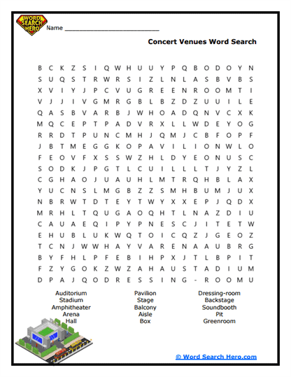 Concert Quest Word Search