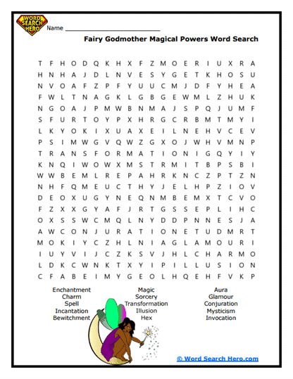 Mystic Spells Word Search