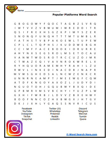 Social Giants Word Search