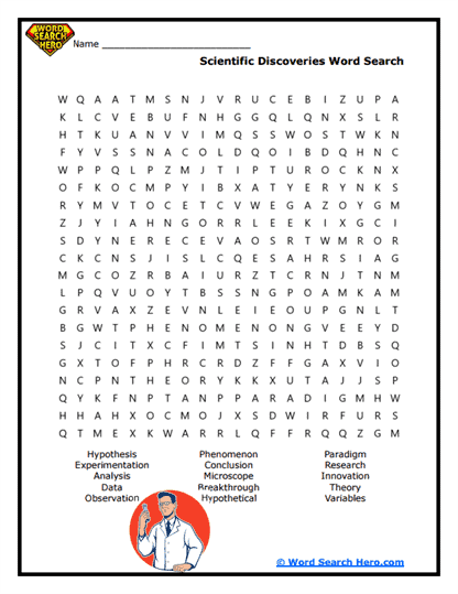 Discovery Hunt Word Search