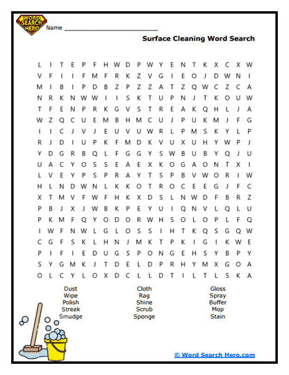 Surface Sparkle Word Search