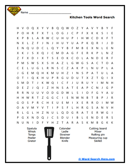 Chore Word Searches