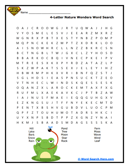 4-Letter Words Word Searches