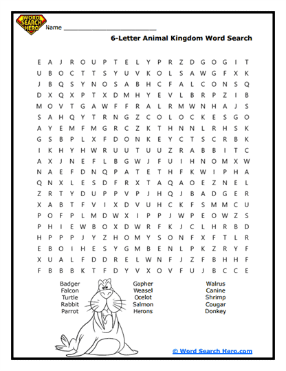 Animal Explorer Word Search