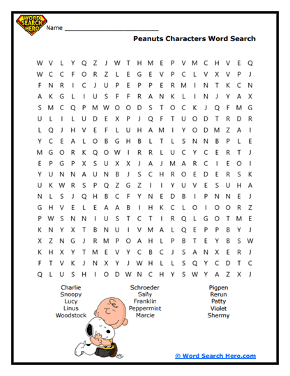 Character Quest Word Search