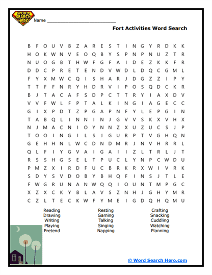 Fun Fort Word Search