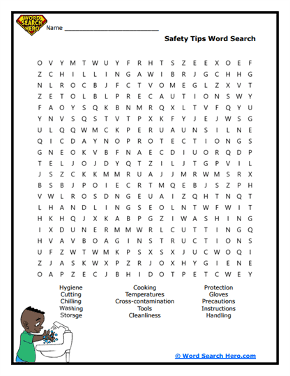 Safety Scan Word Search