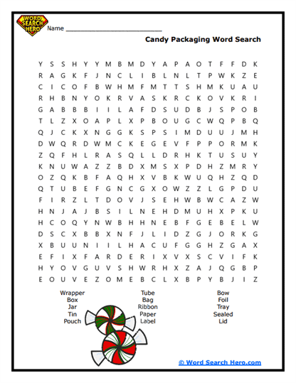 Packaging Pursuit Word Search