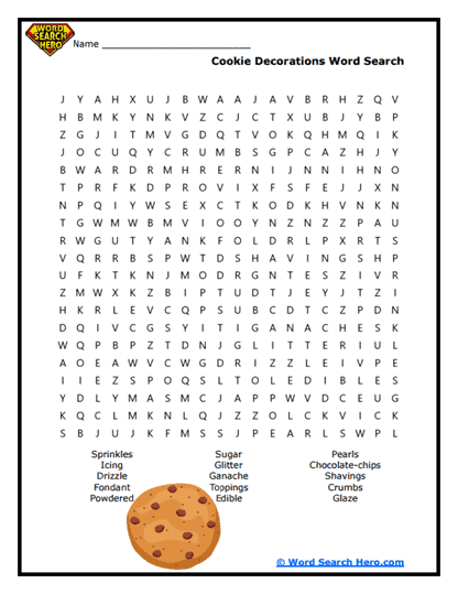 Cookie Word Searches