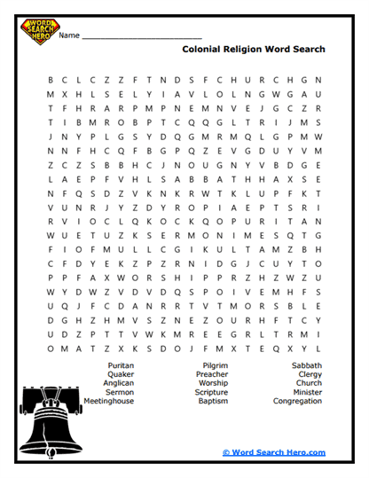Religious Reflection Word Search