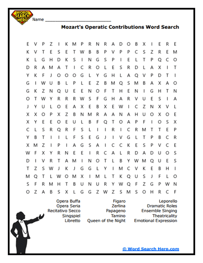 Classical Music Era Word Searches