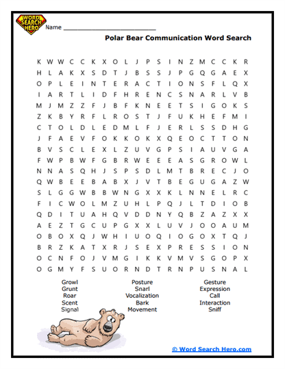 Glacier Guardian Communication Word Search