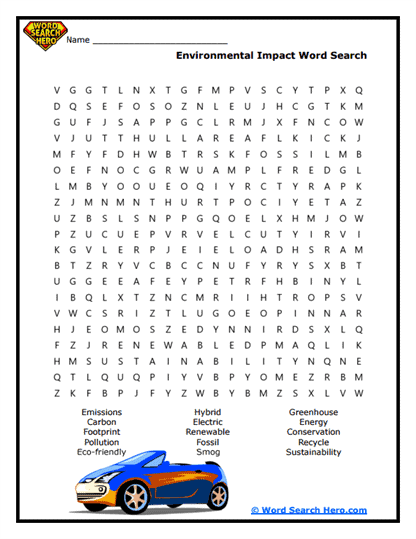 Green Impact Word Search