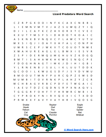 Rock Crawler Foes Word Search