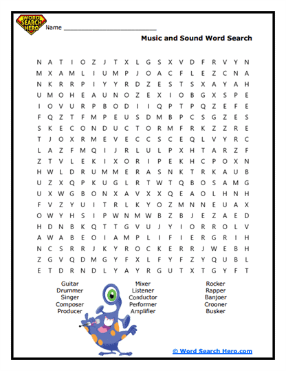 Words That End With Letter R Word Searches