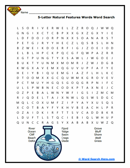 5-Letter Words Word Searches