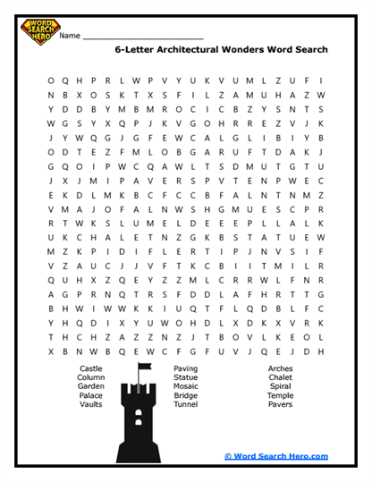 Architecture Quest Word Search