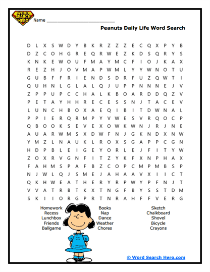 Daily Life Discoveries Word Search