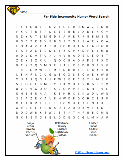 Quirky Contrasts Word Search