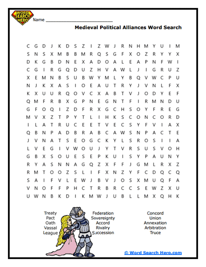 Political Alliances Word Search