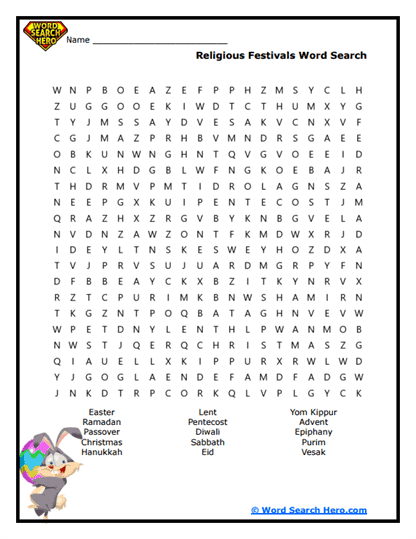 Festival Finder Word Search