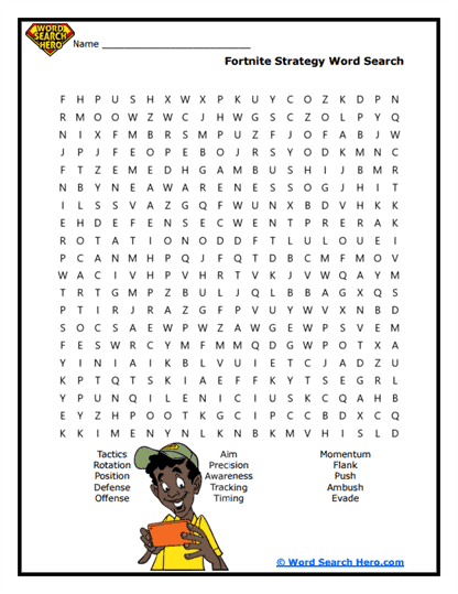 Tactical Moves Word Search