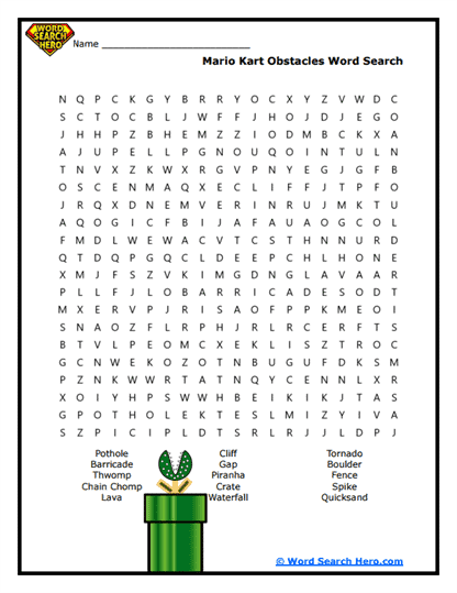 Trackside Traps Word Search