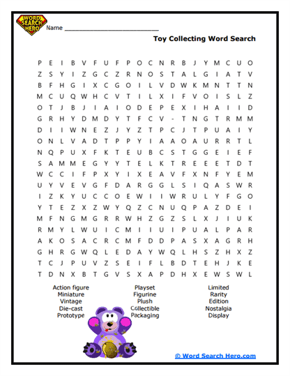 Toy Treasure Word Search