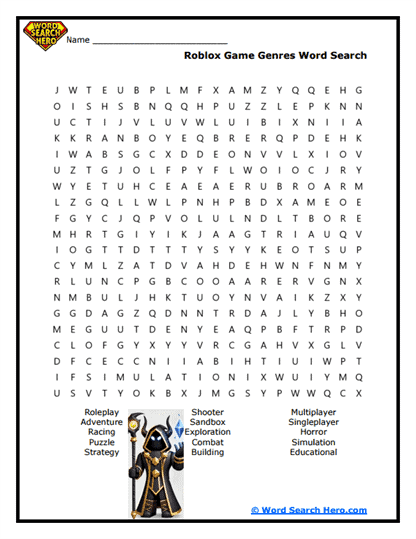 Genre Quest Word Search