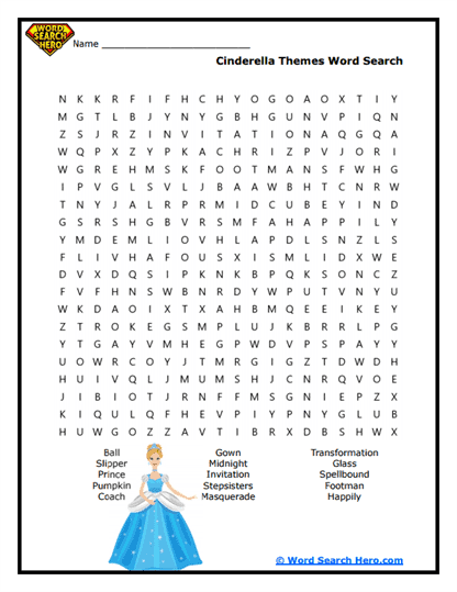 Cinderella Magic Word Search