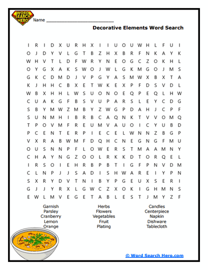 Deco Delight Word Search