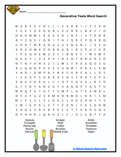 Decoration Station Word Search