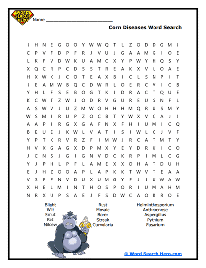 Maize Diseases Word Search