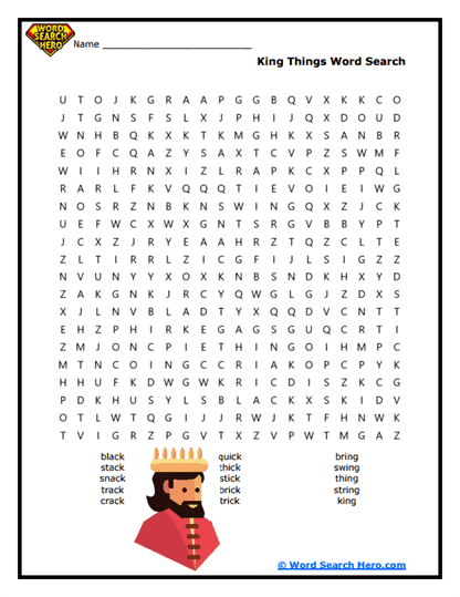 Royal Words Word Search