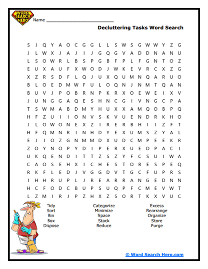 Declutter Dash Word Search