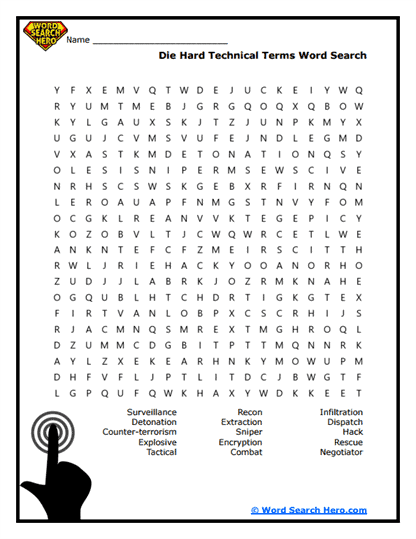 Tactical Terms Word Search