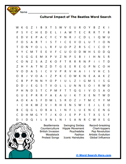Musical Bands Word Searches