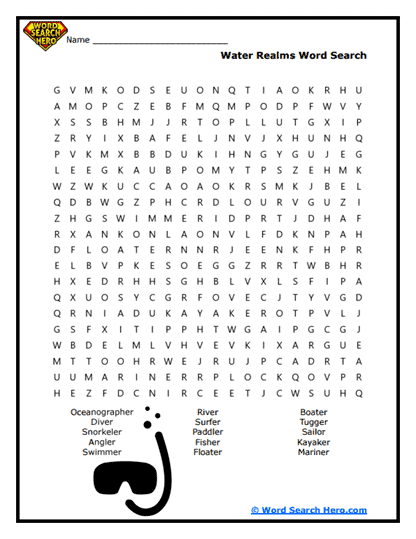 Aqua Explorer Word Search