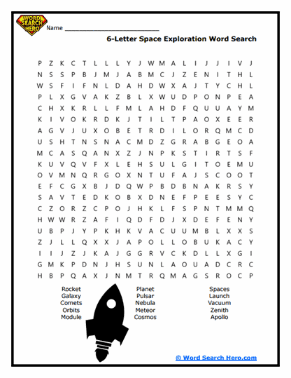 Space Voyage Word Search