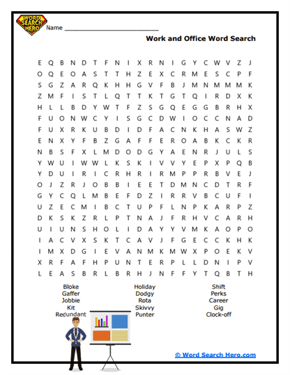 Office Buzz Word Search