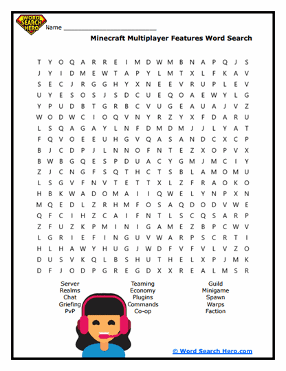 Multiplayer Madness Word Search